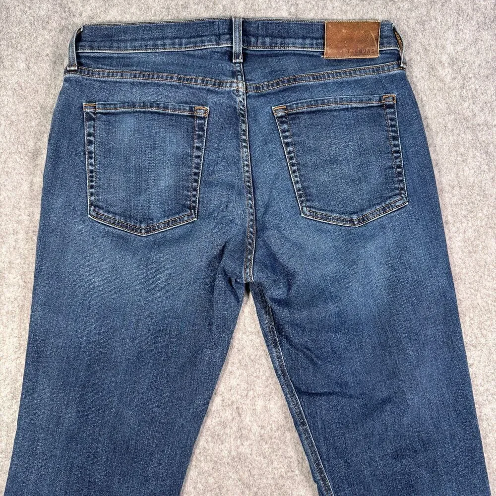 Tecovas Jeans Men’s 33x32 Measures 31x31 Blue Slim Fit Straight Leg Western